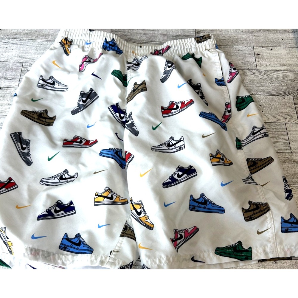 Nike Swim Multi-Sneaker All Over Print Volley Swim Shorts Youth MEDIUM